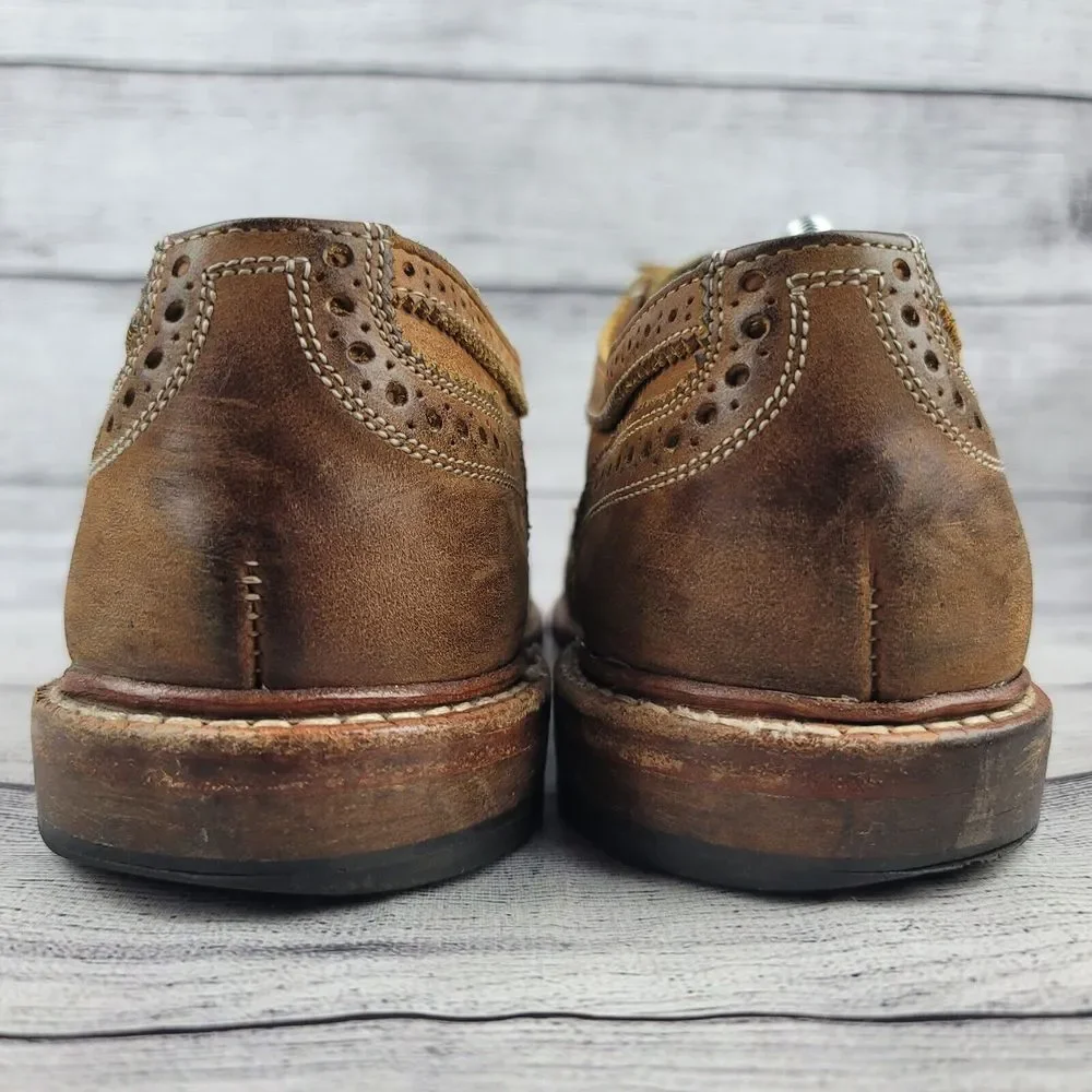 Allen Edmonds Neumok Wingtip Oxford Brown Tan Suede Nubuck Dress